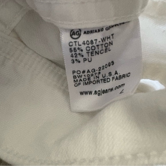 AG Adriana Goldschmied Robyn White Denim Jacket, Sz Lg - Picture 16 of 16